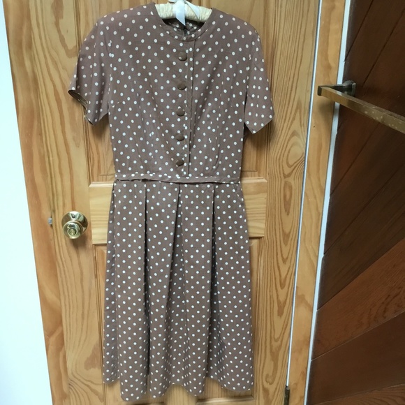 1950’s true vintage polka dot dress - Picture 1 of 14